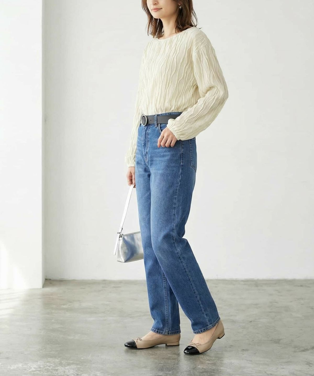 ウォッシュドセミボーイズデニム