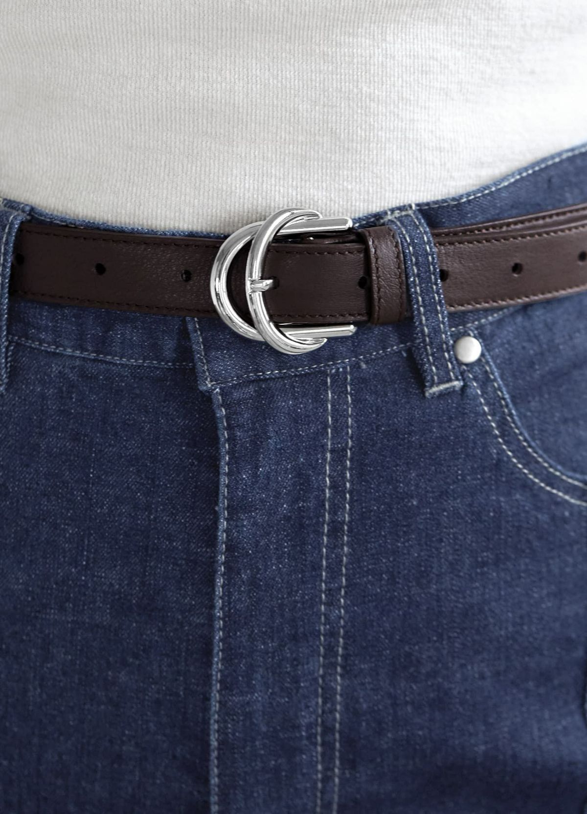 着用イメージ 166cm ダークブラウン