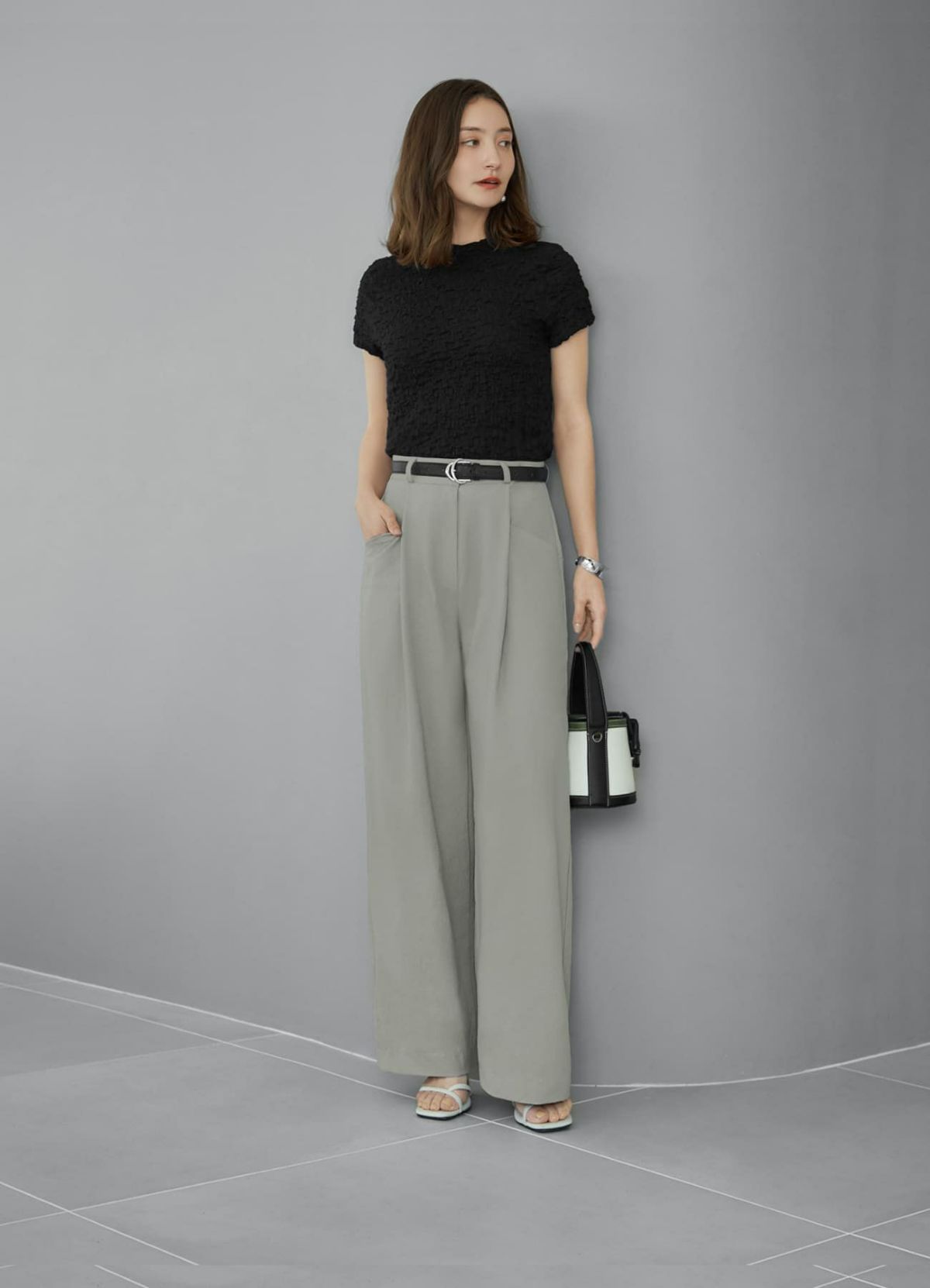 着用イメージ 165cm ブラック