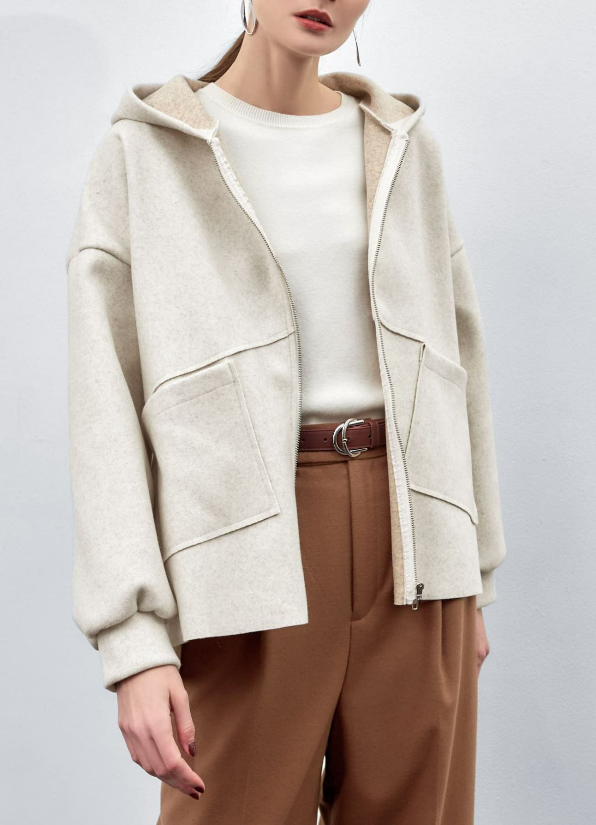 着用イメージ 173cm ブラウン