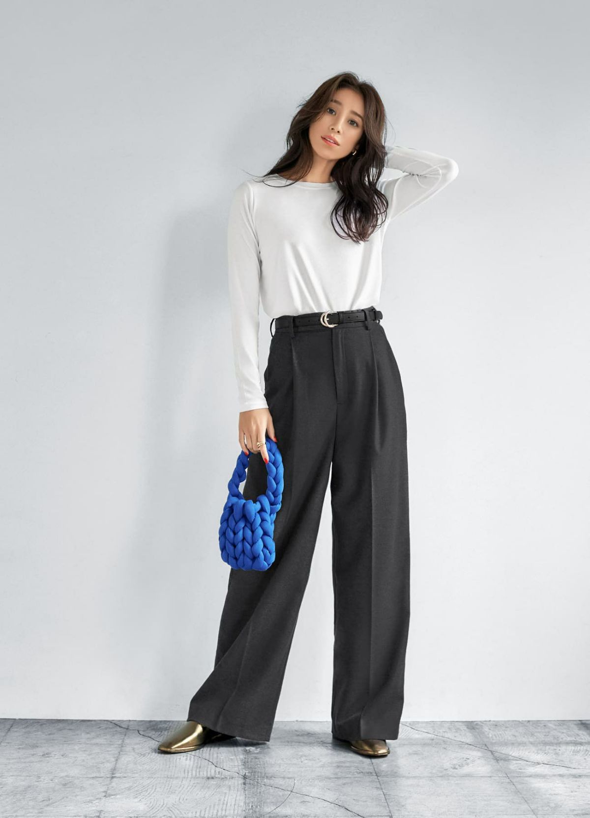 着用イメージ 166cm ブラック