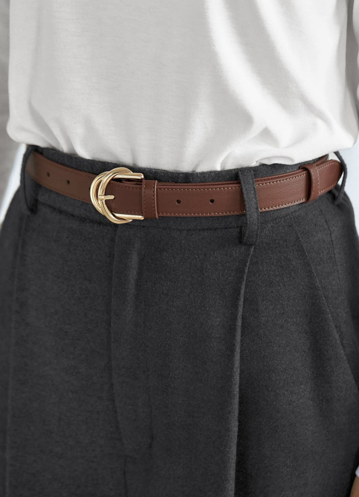 着用イメージ 166cm ブラウン