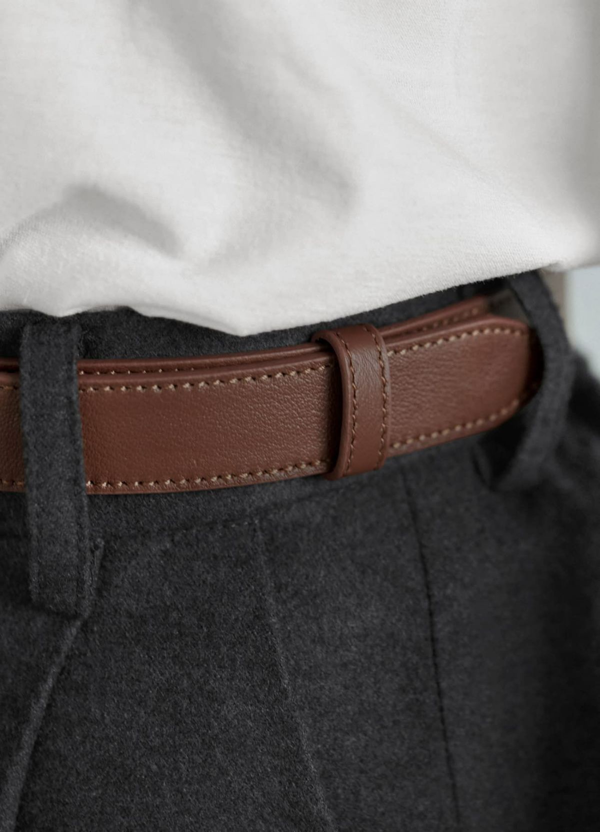 着用イメージ 166cm ブラウン