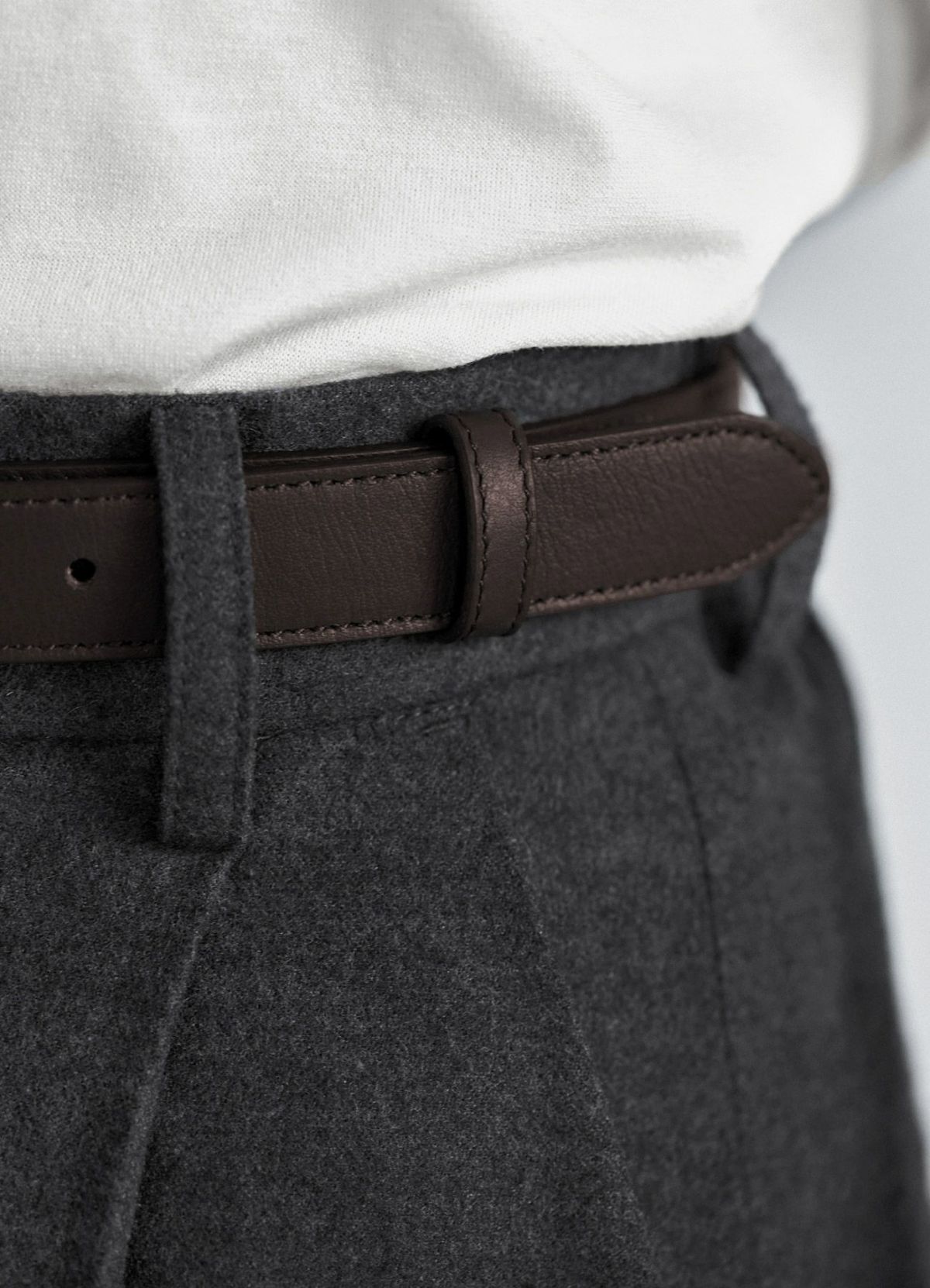 着用イメージ 166cm ダークブラウン