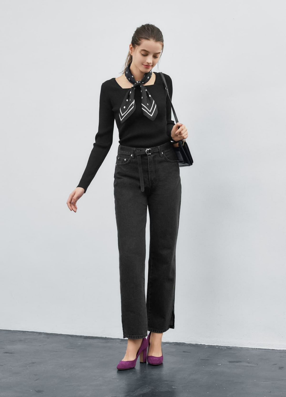 着用イメージ 173cm ブラック