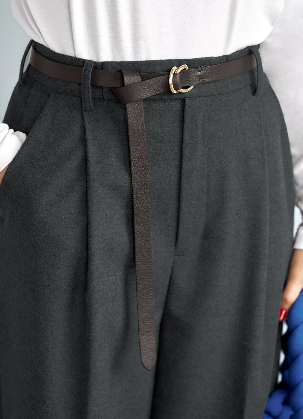 着用イメージ 166cm ダークブラウン