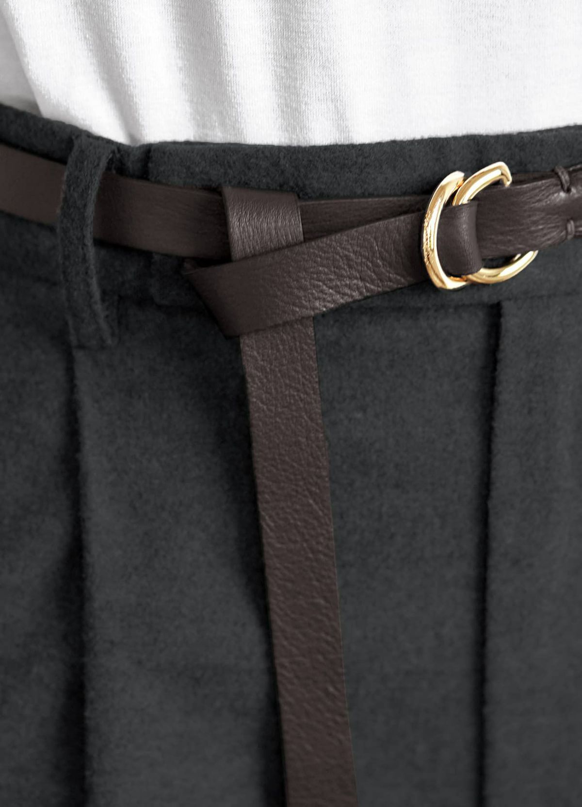 着用イメージ 166cm ダークブラウン