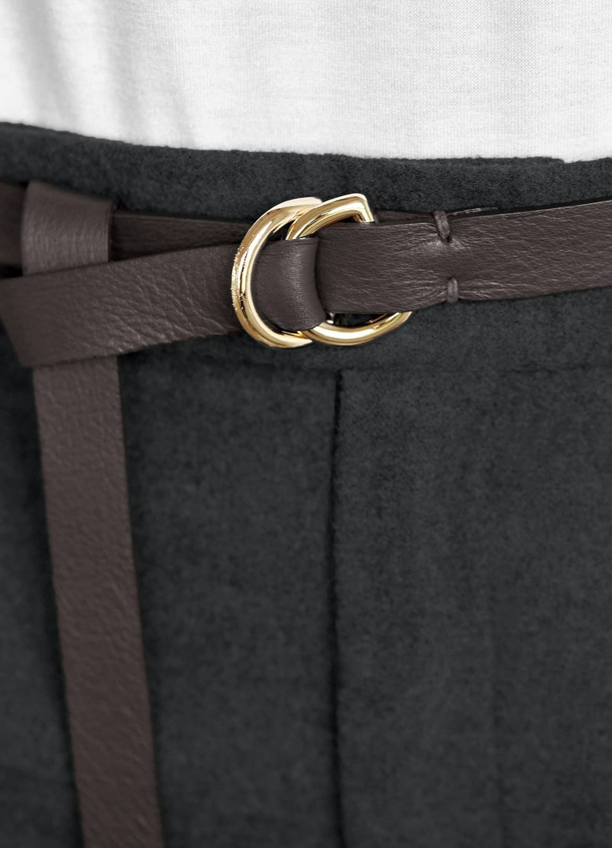 着用イメージ 166cm ダークブラウン