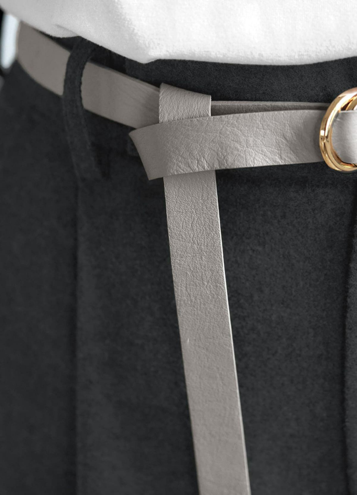 着用イメージ 166cm グレージュ