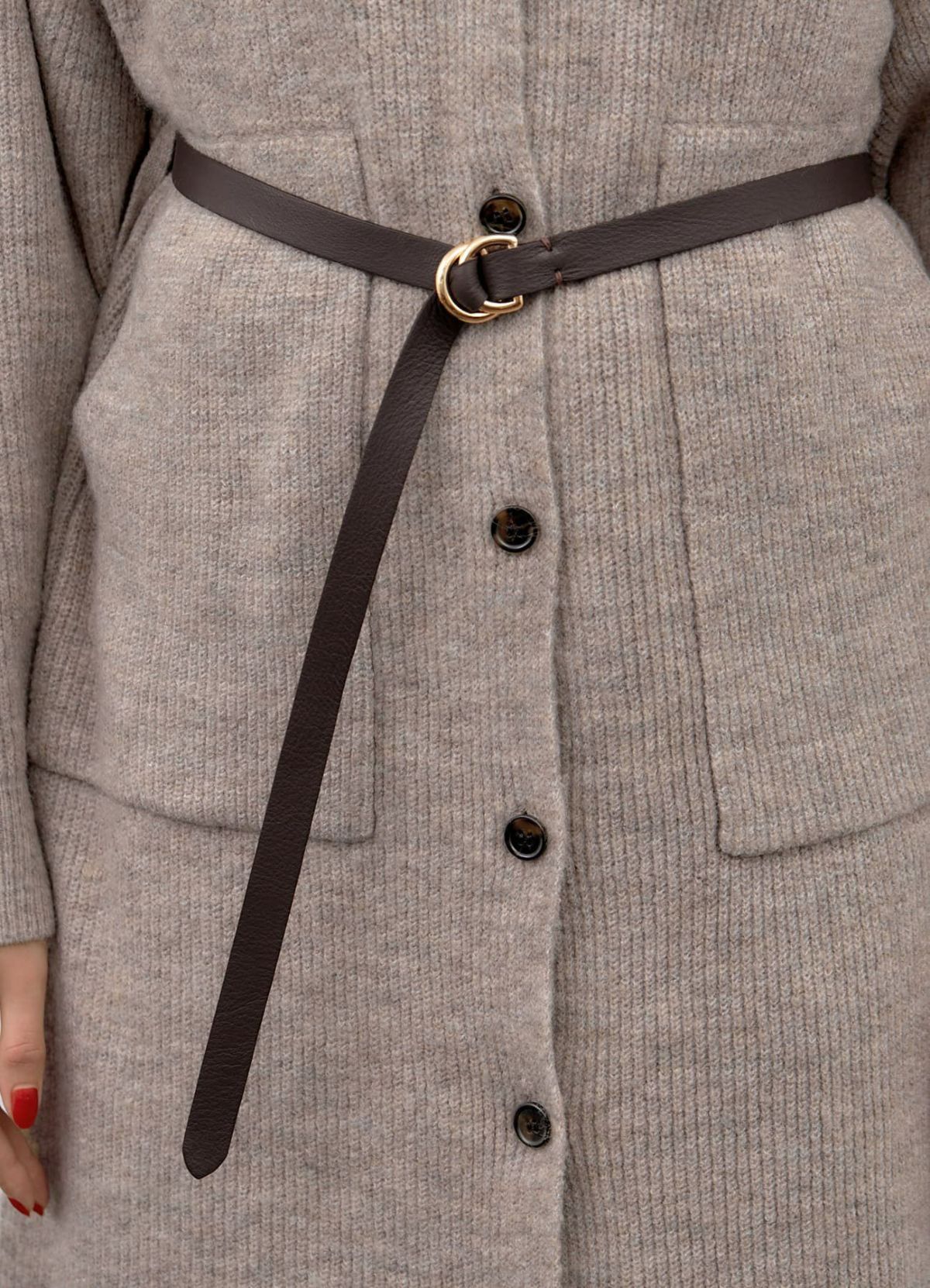 着用イメージ 173cm ダークブラウン