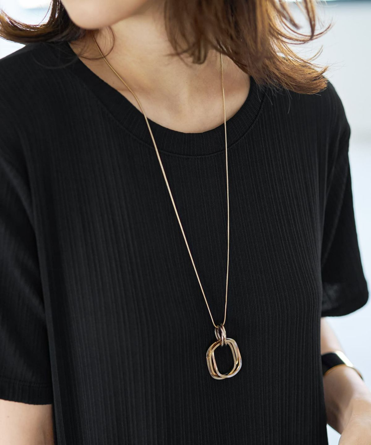 ６リングパーツ70cmロングネックレス