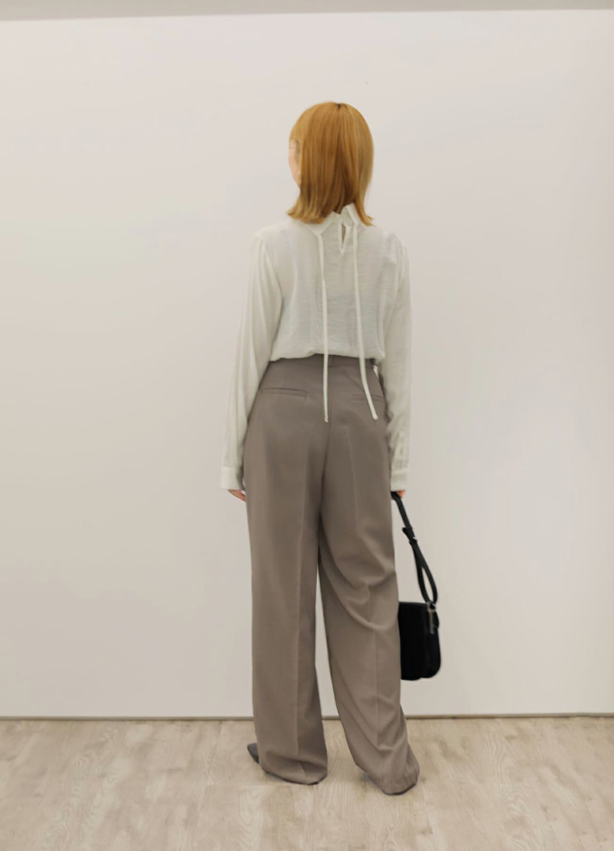 着用イメージ 157cm アイボリー