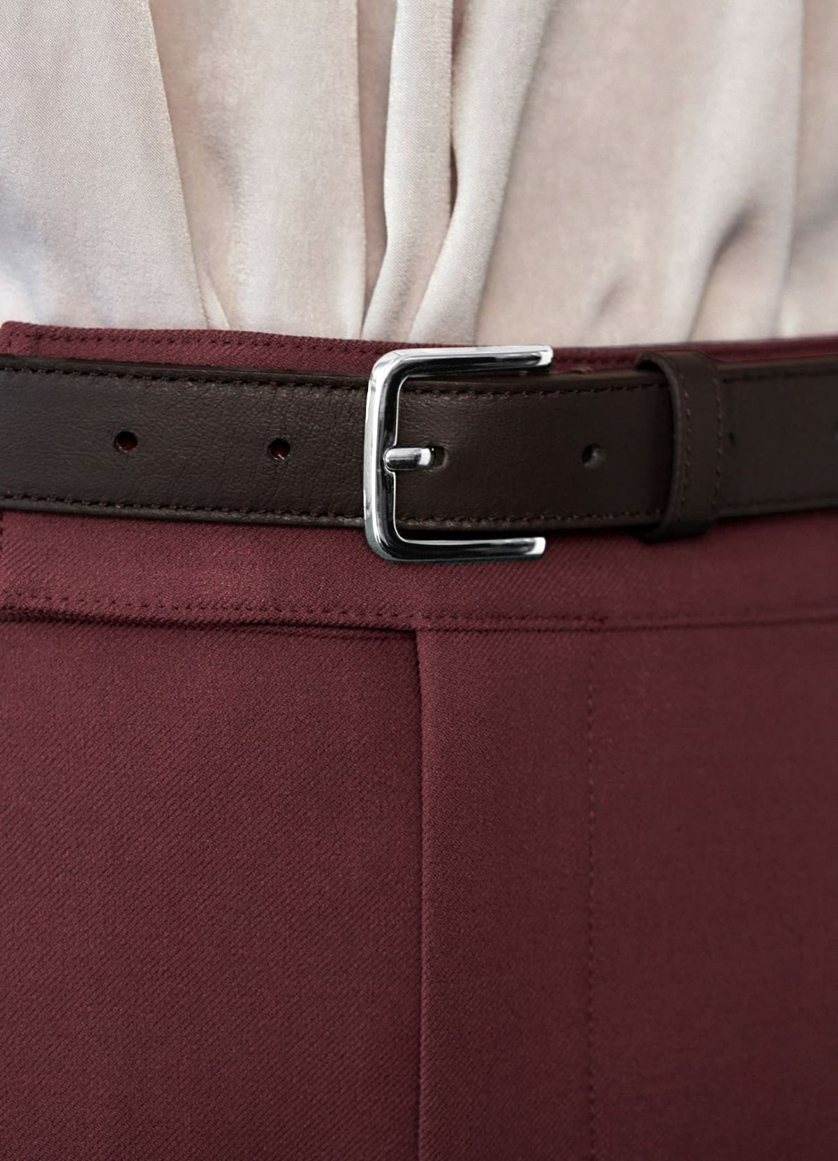 着用イメージ 166cm ダークブラウン