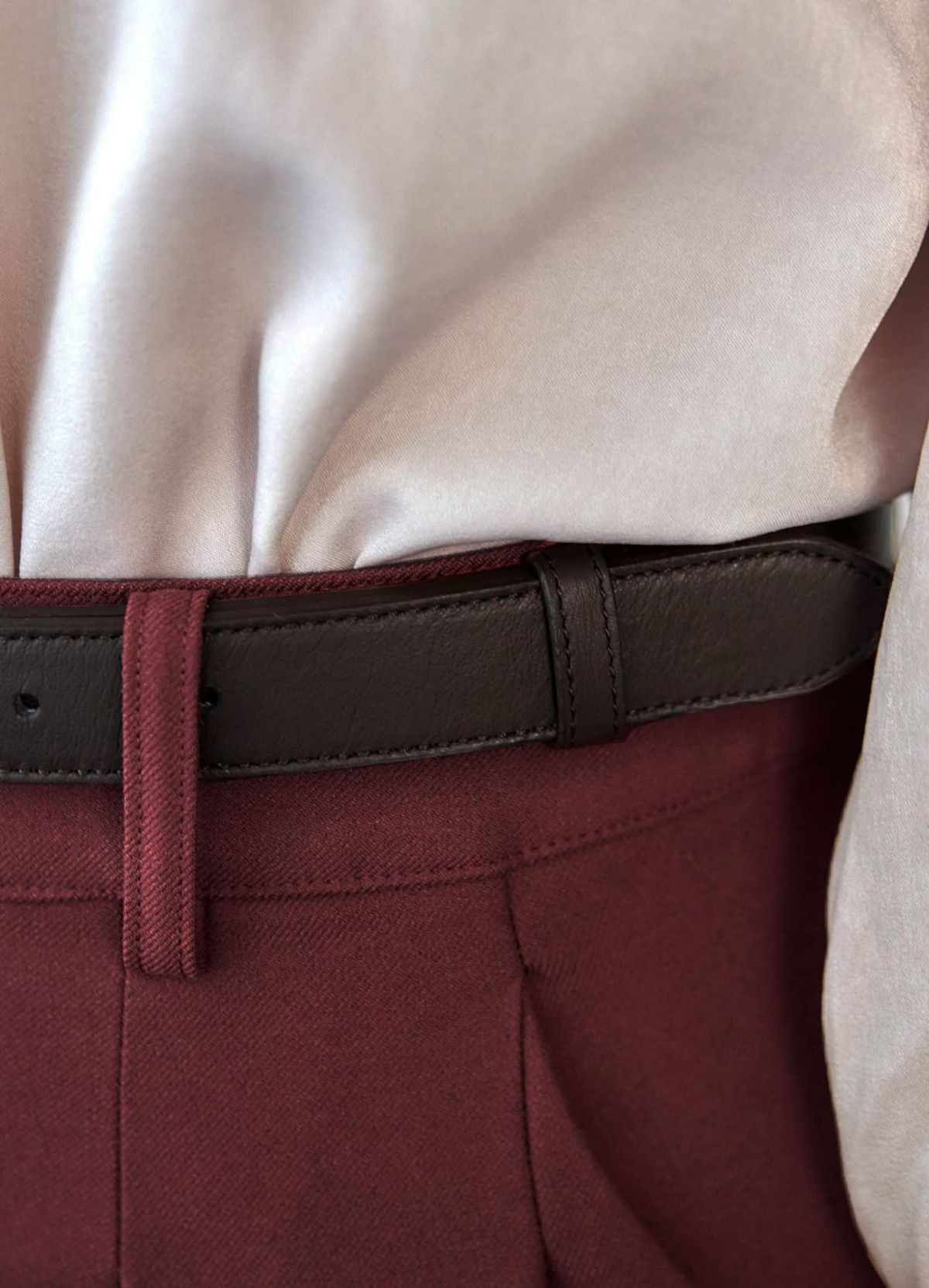 着用イメージ 166cm ダークブラウン