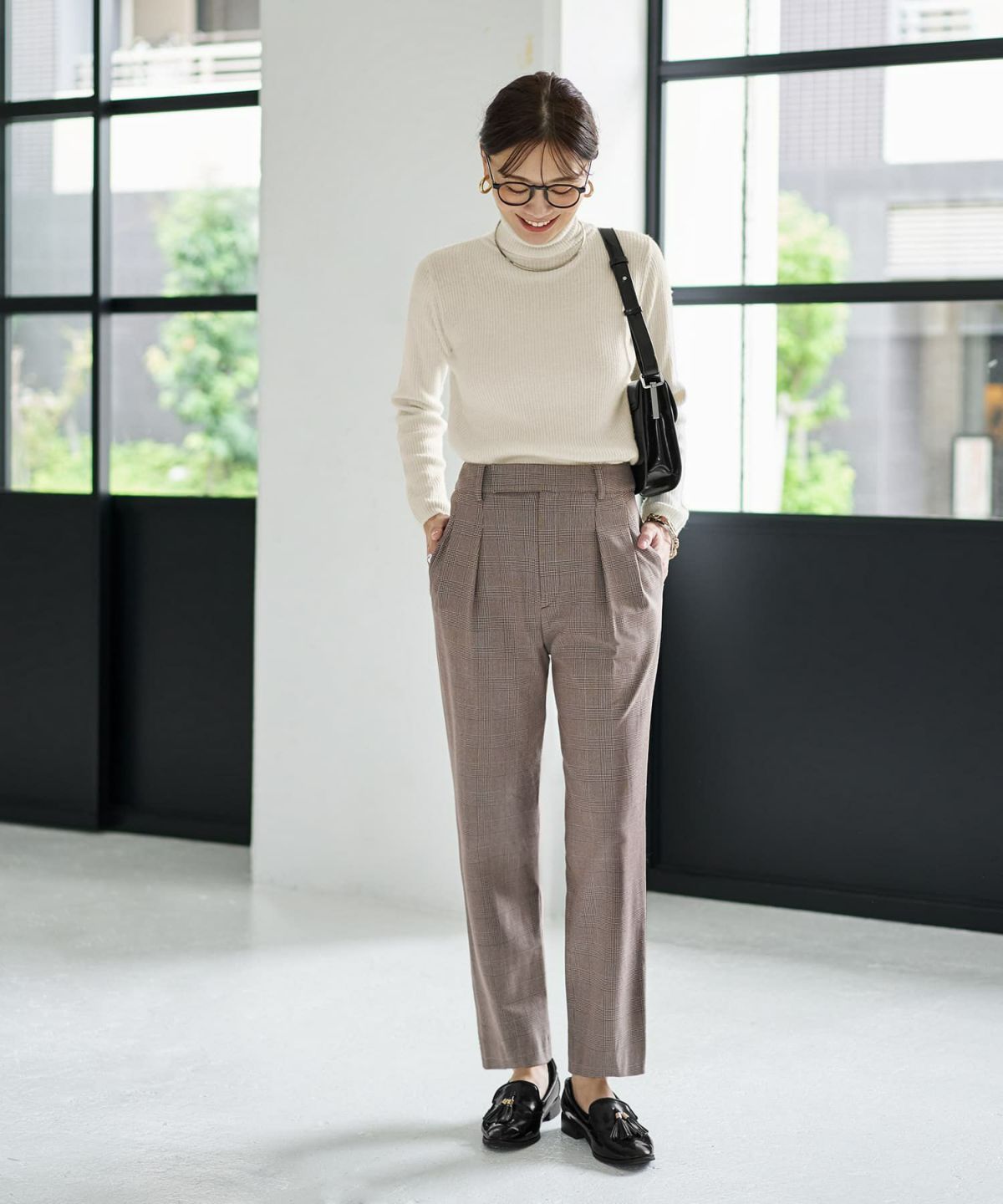 着用イメージ 166cm ブラウンミックス Sサイズ