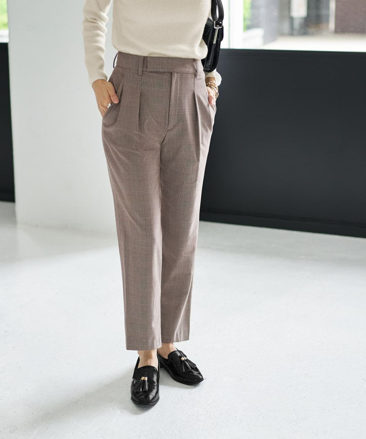 着用イメージ 166cm ブラウンミックス Sサイズ