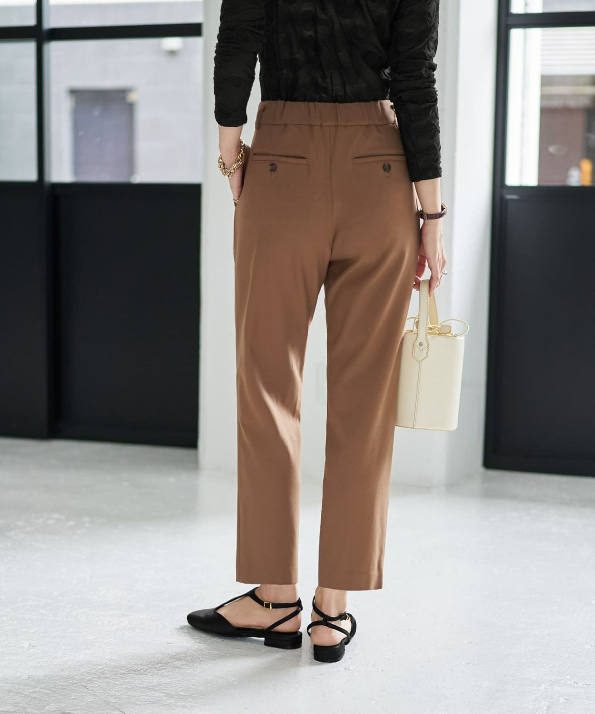 着用イメージ 166cm キャメル Sサイズ