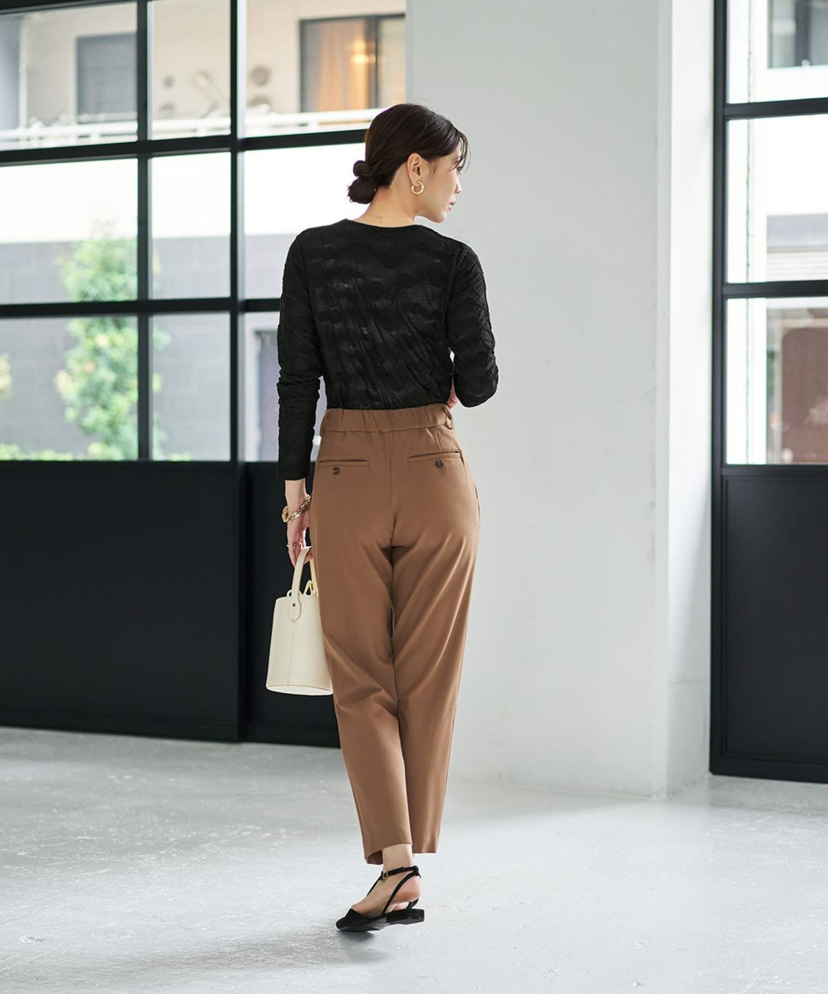 着用イメージ 166cm キャメル Sサイズ