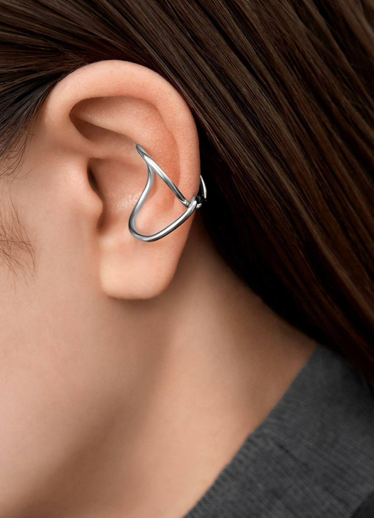 着用イメージ 173cm シルバー