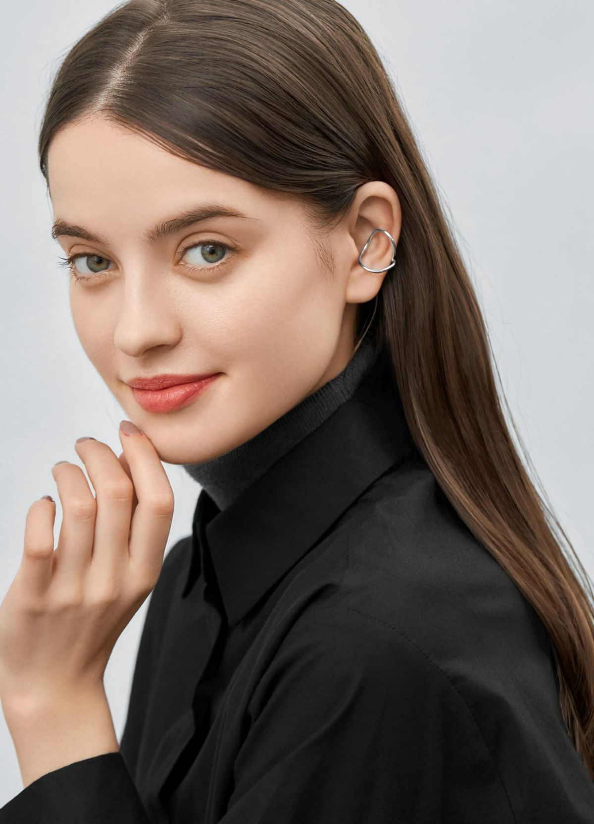 着用イメージ 173cm シルバー