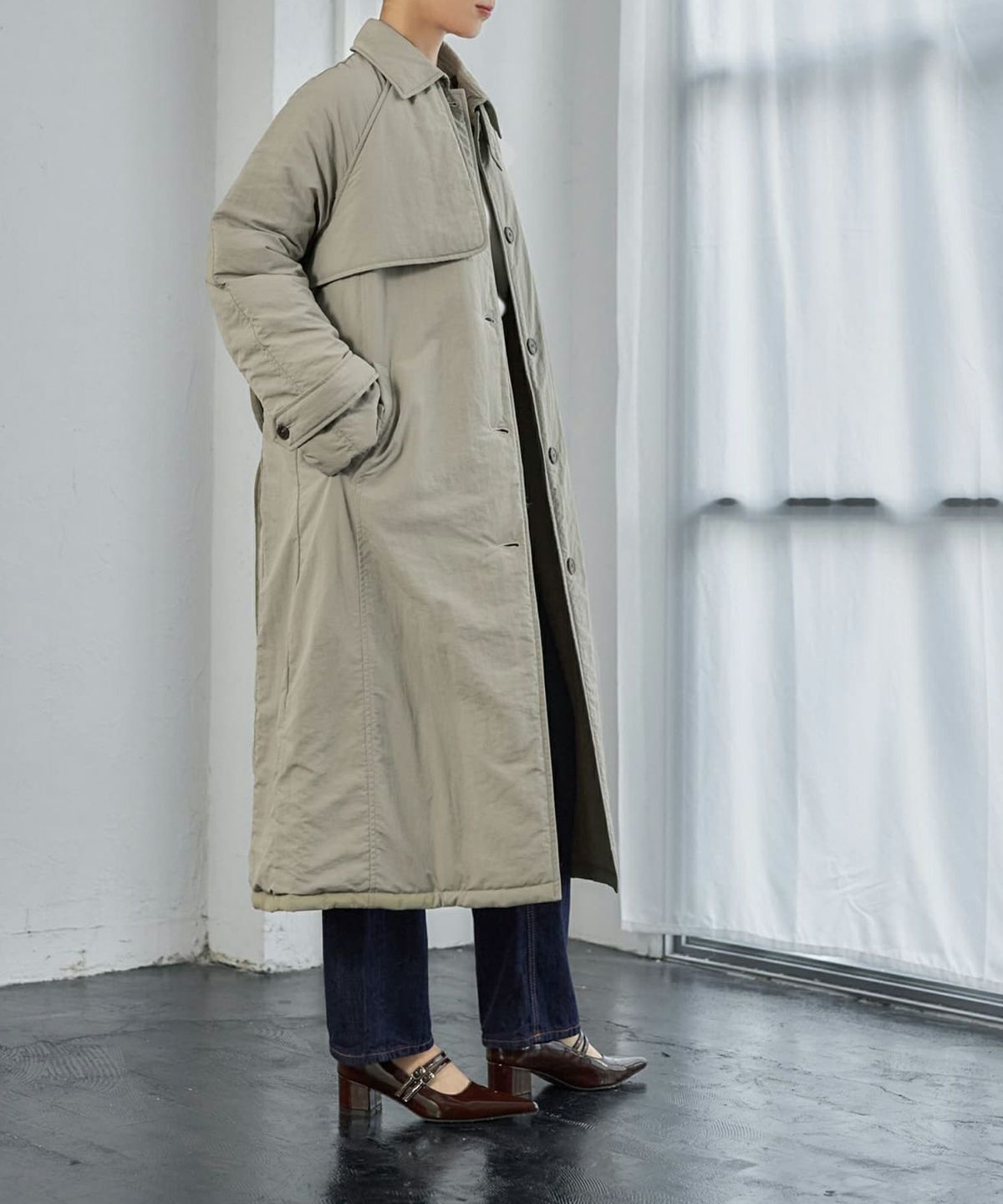 リバーシブルキルトコート