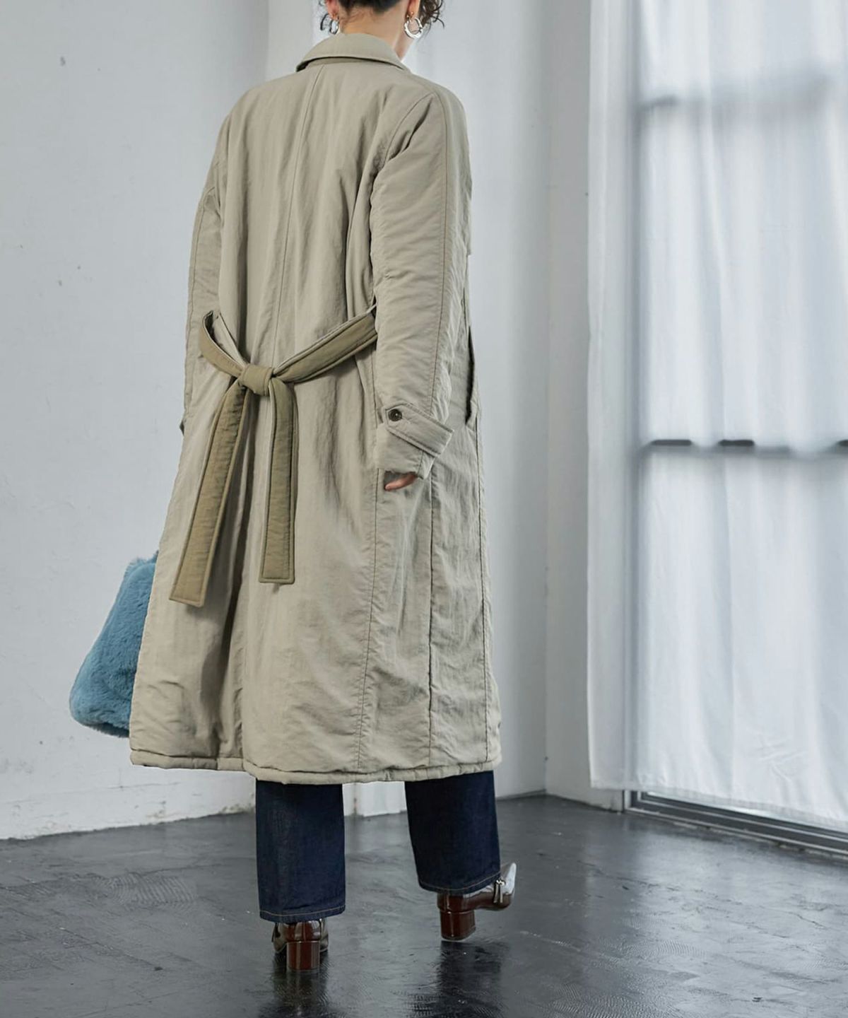 着用イメージ 165cm ベージュ