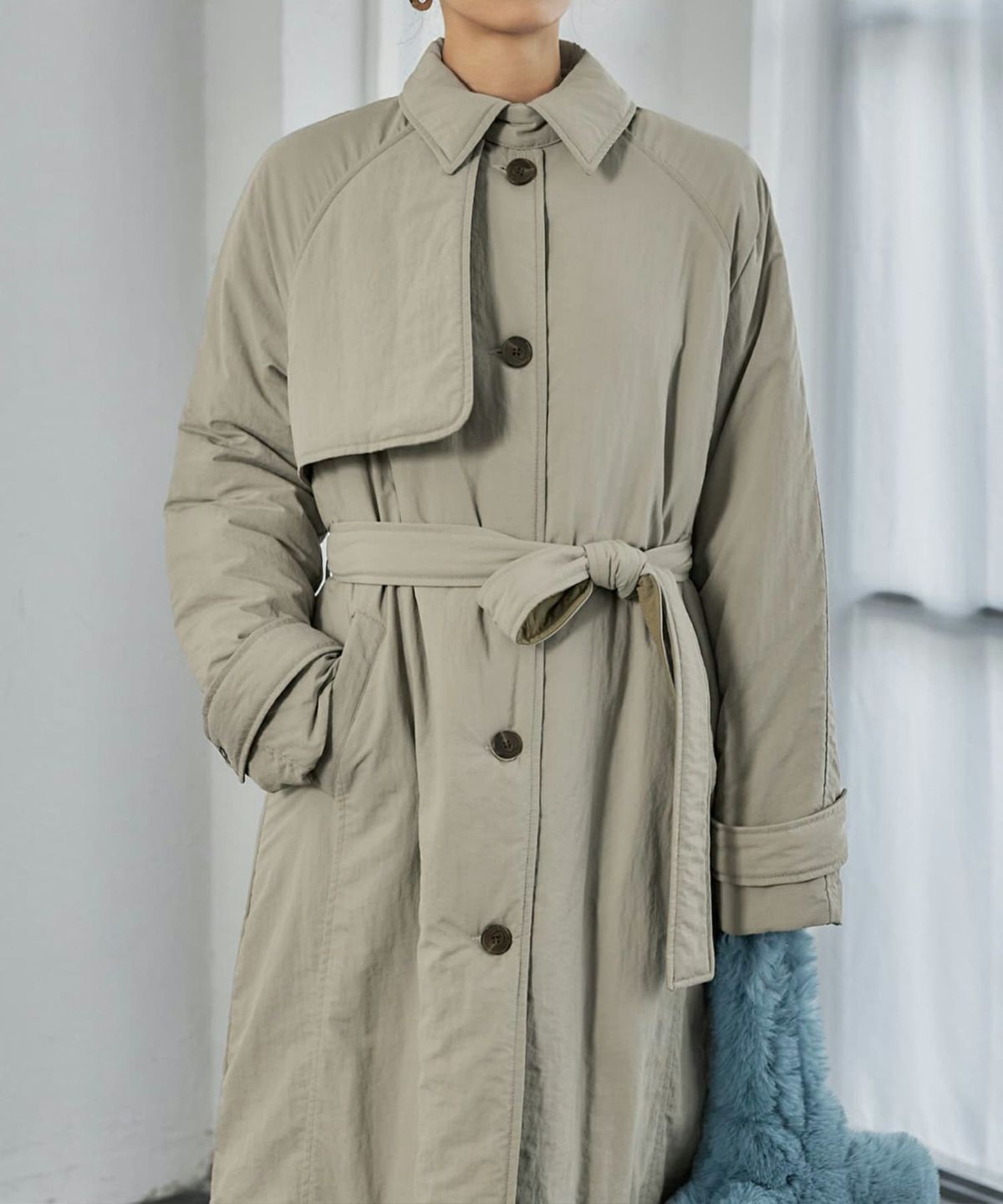 着用イメージ 165cm ベージュ