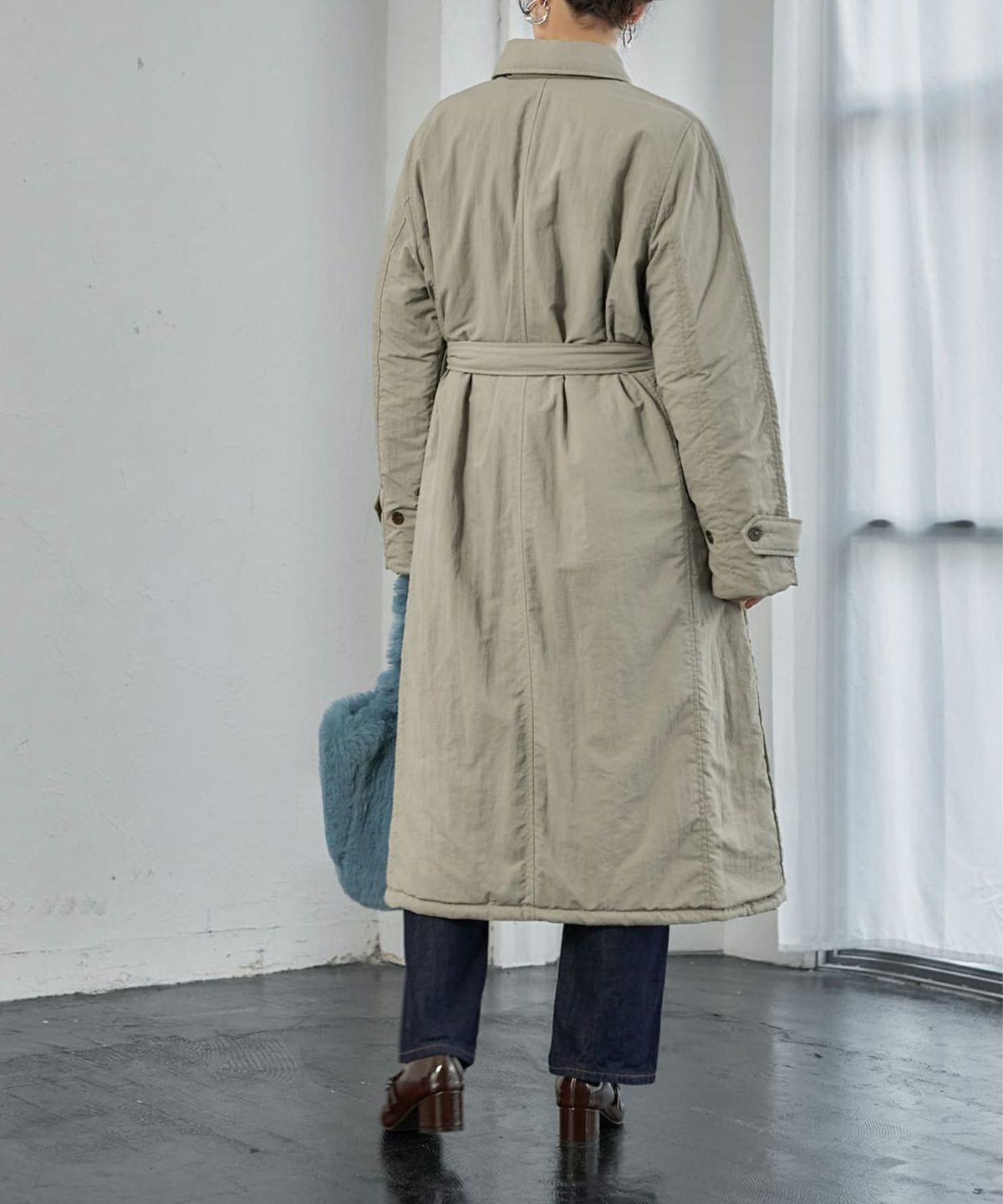 着用イメージ 165cm ベージュ