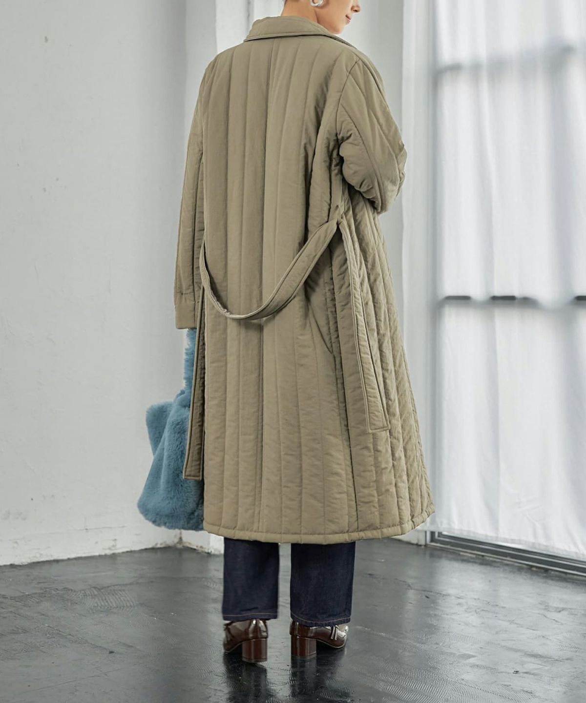 着用イメージ 165cm ベージュ