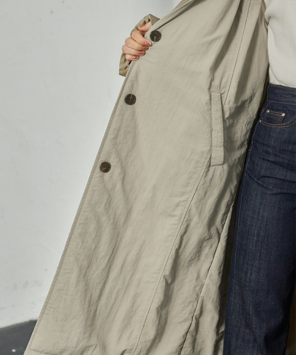 着用イメージ 165cm ベージュ