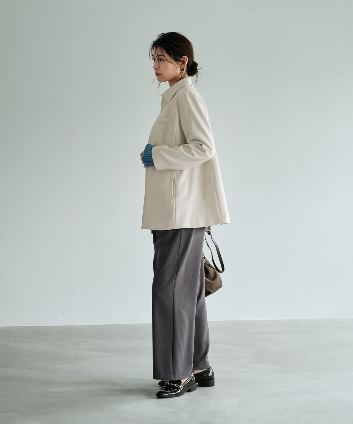 着用イメージ 168㎝　アイボリー