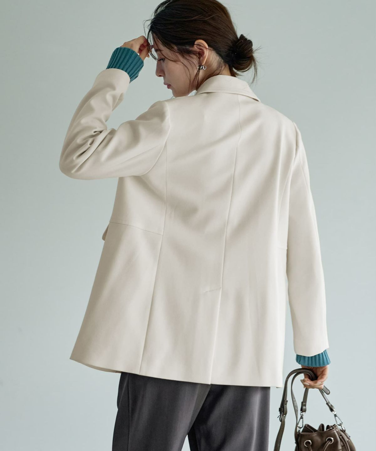 着用イメージ 168㎝　アイボリー