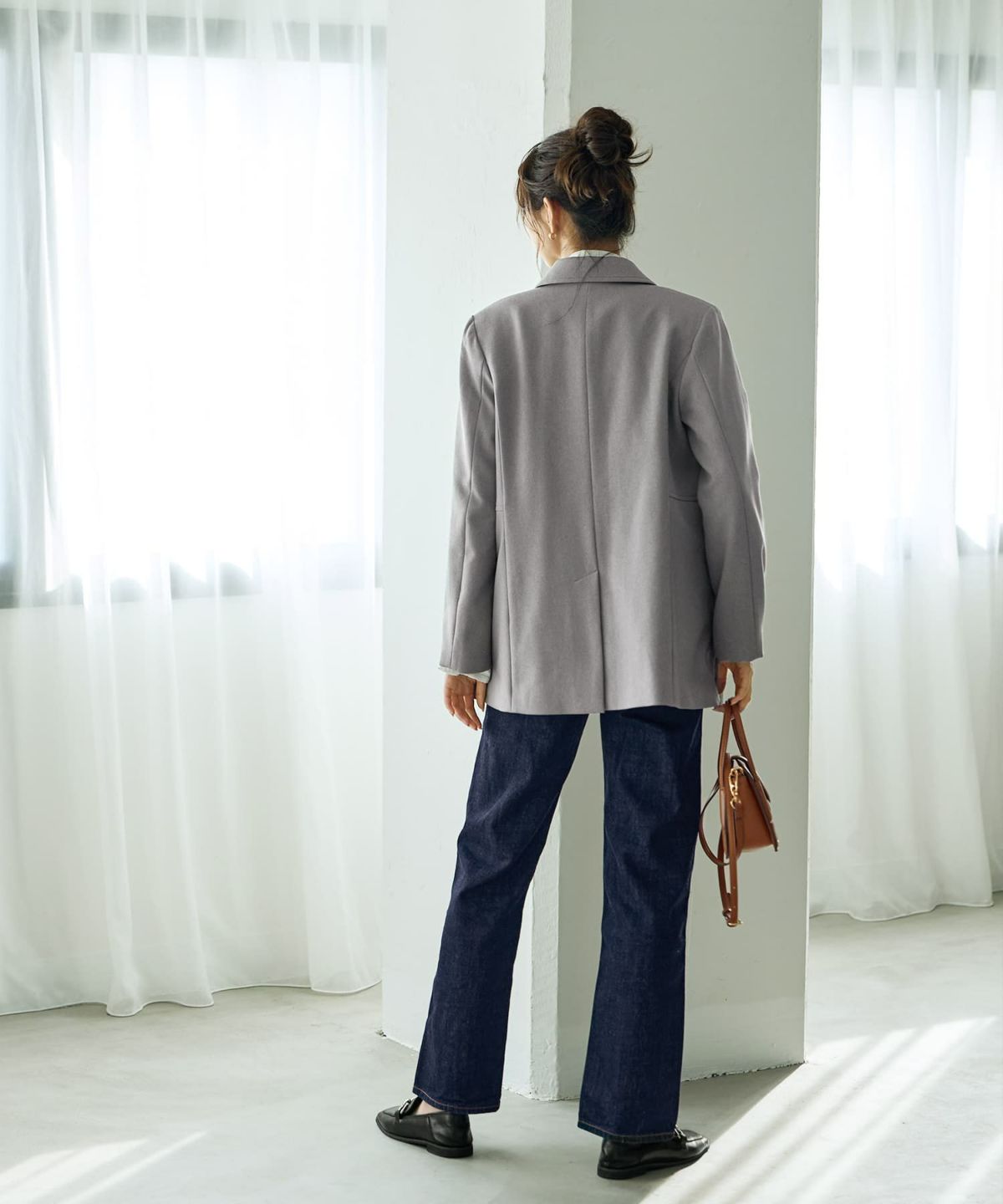 着用イメージ 168cm グレー