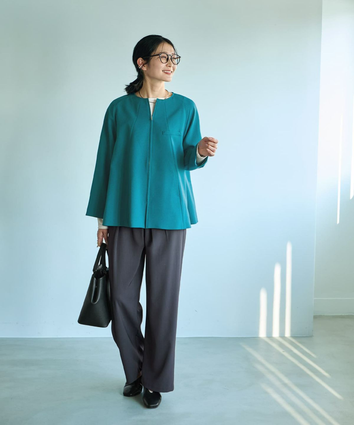 着用イメージ 164cm グリーン