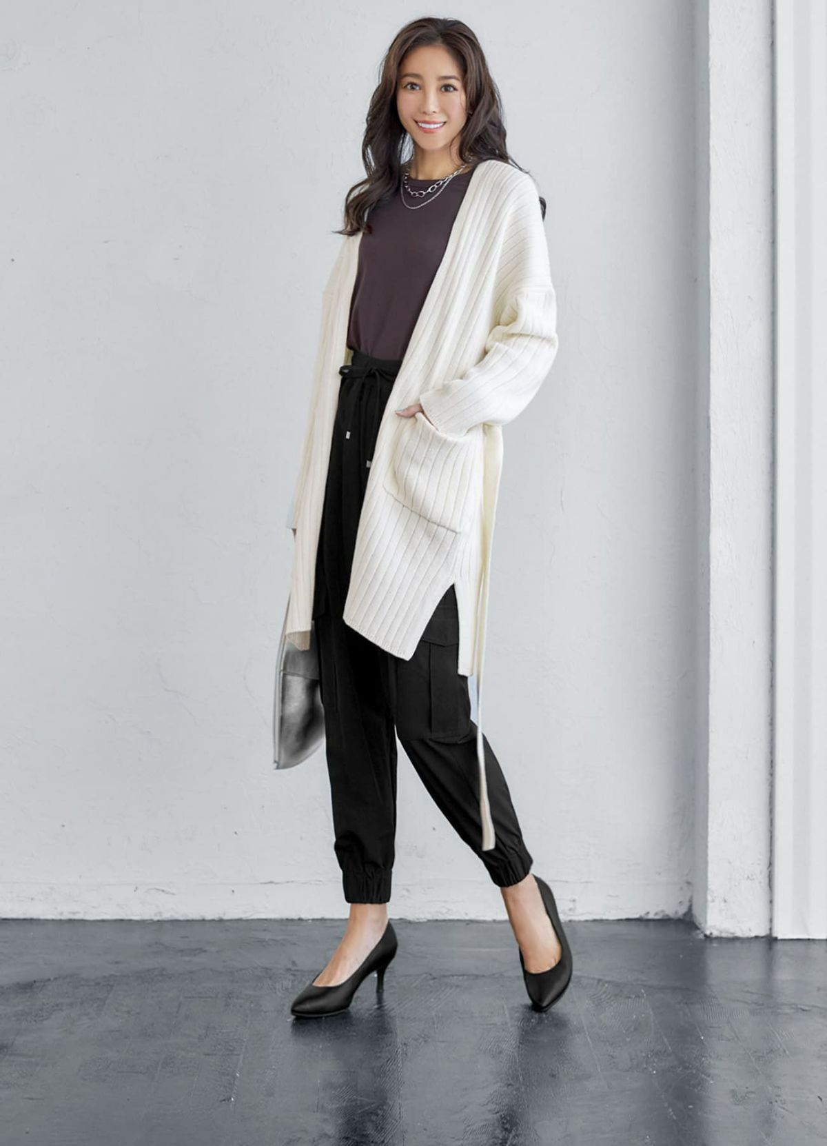 着用イメージ 166cm ブラック