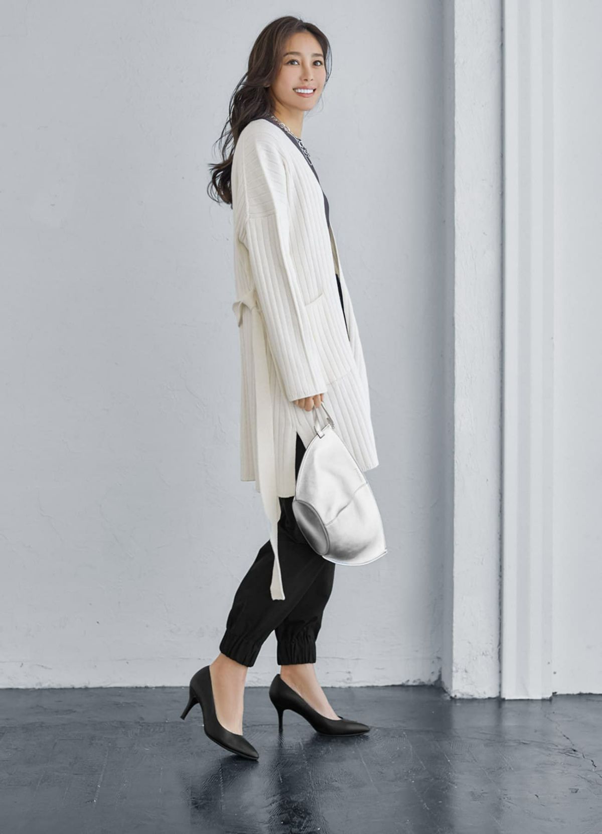 着用イメージ 166cm ブラック