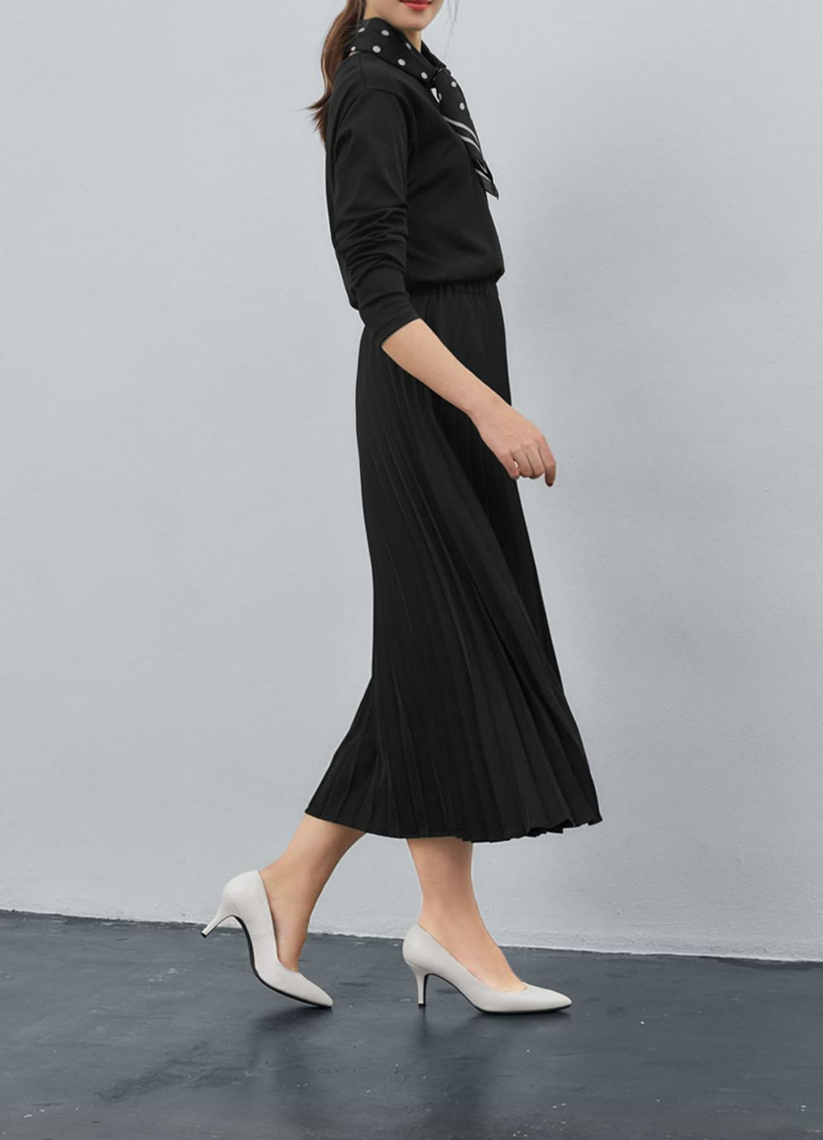 着用イメージ 173cm ニュアンスホワイト