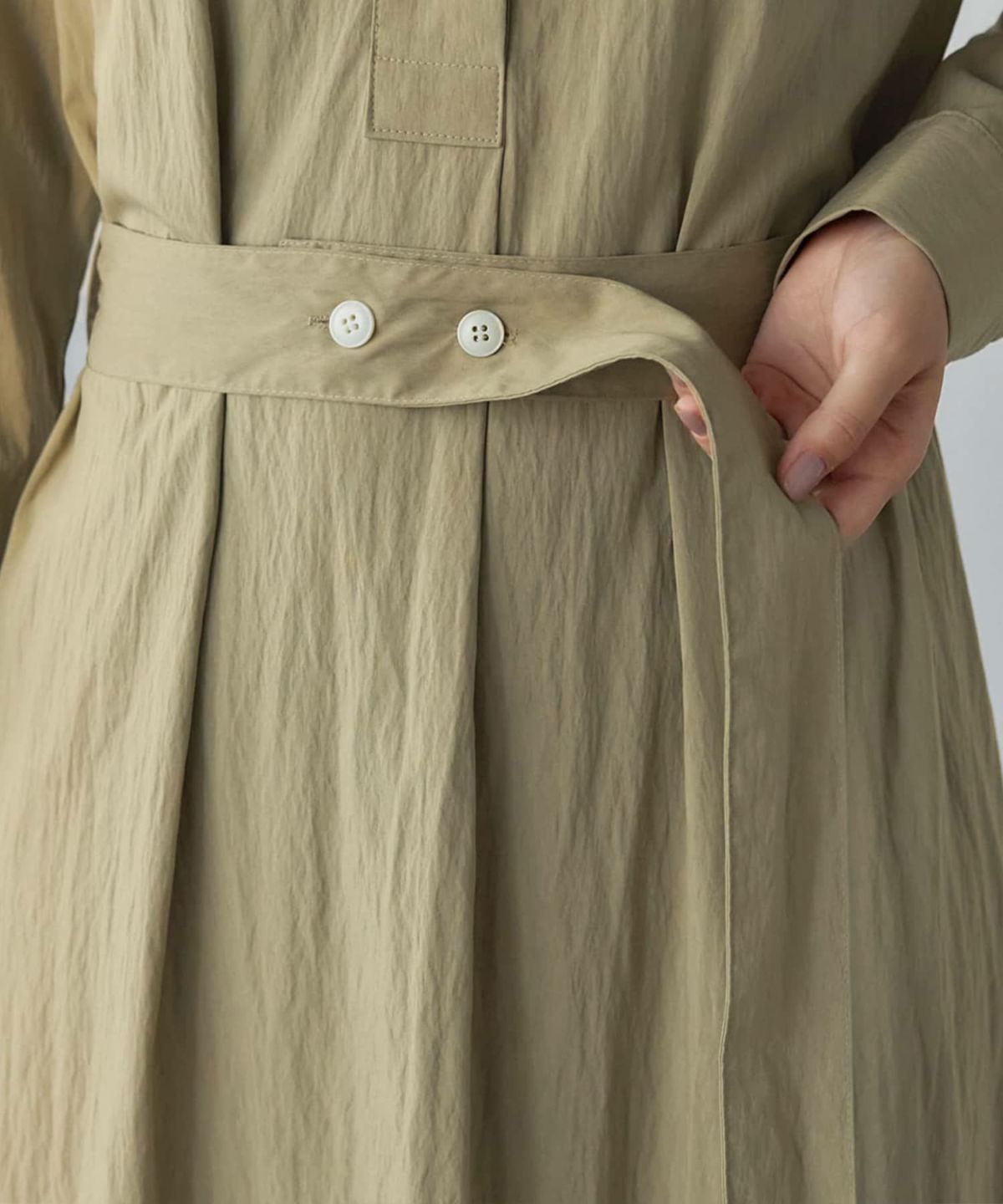 着用イメージ 165cm オリーブベージュ