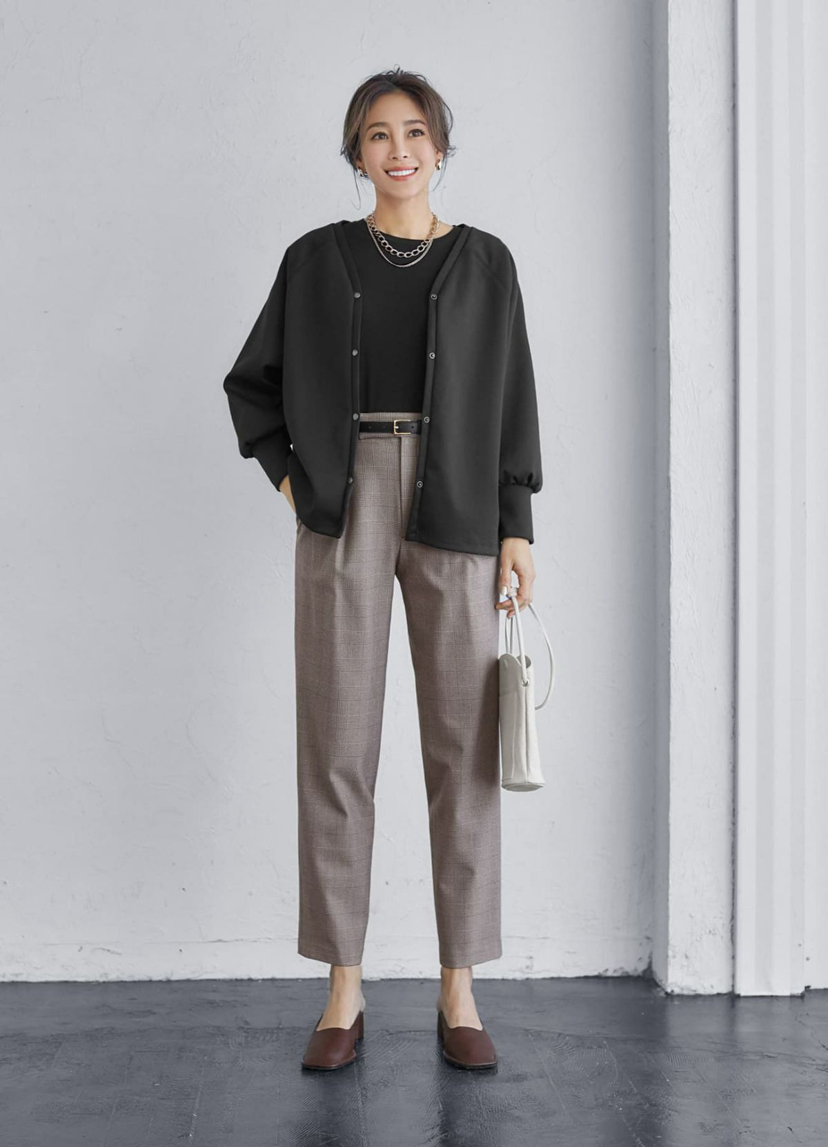 着用イメージ 166cm ブラック