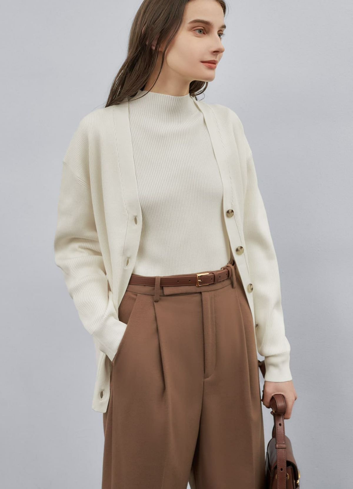 着用イメージ 173cm ブラウン