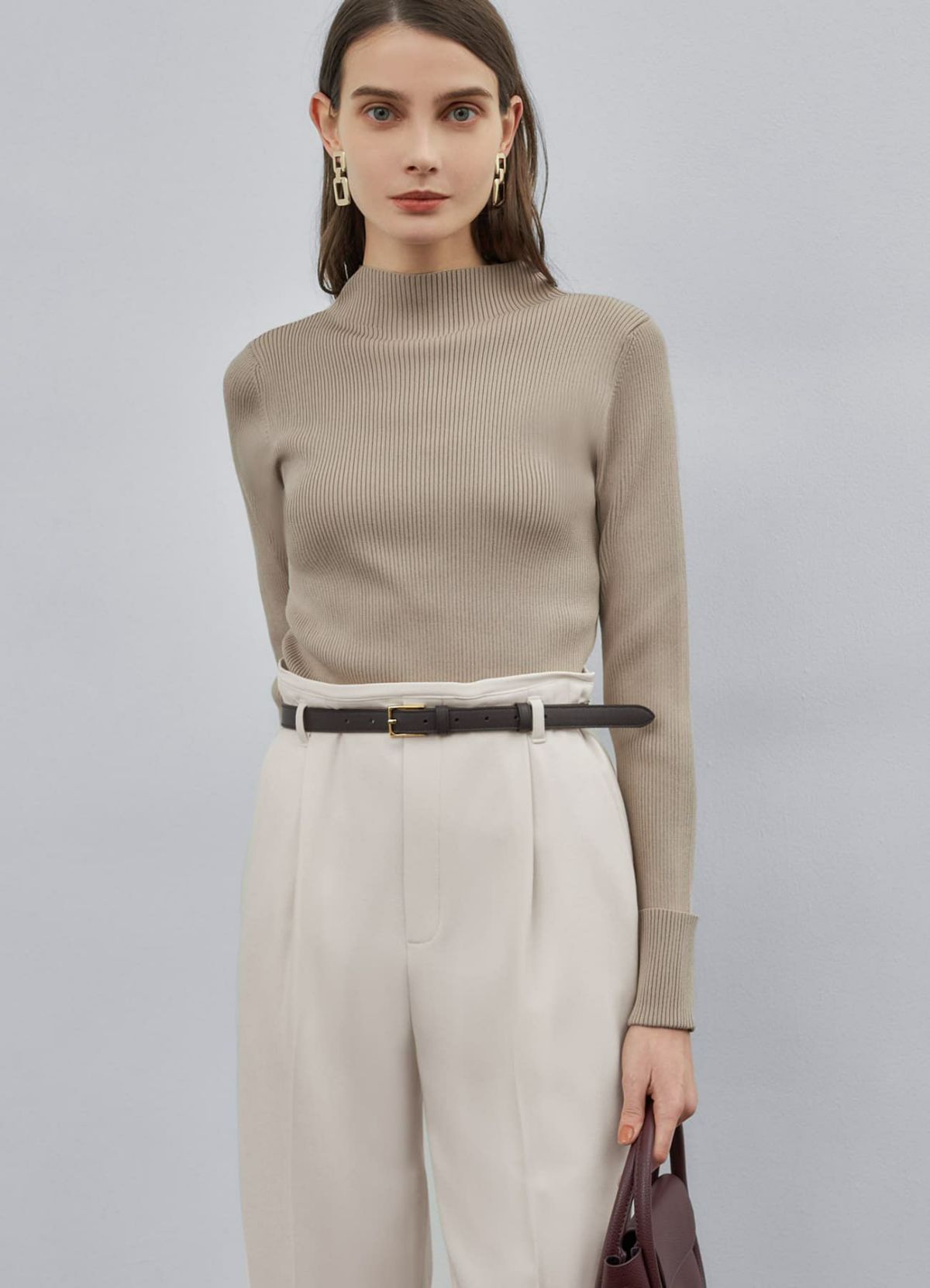 着用イメージ 173cm ダークブラウン