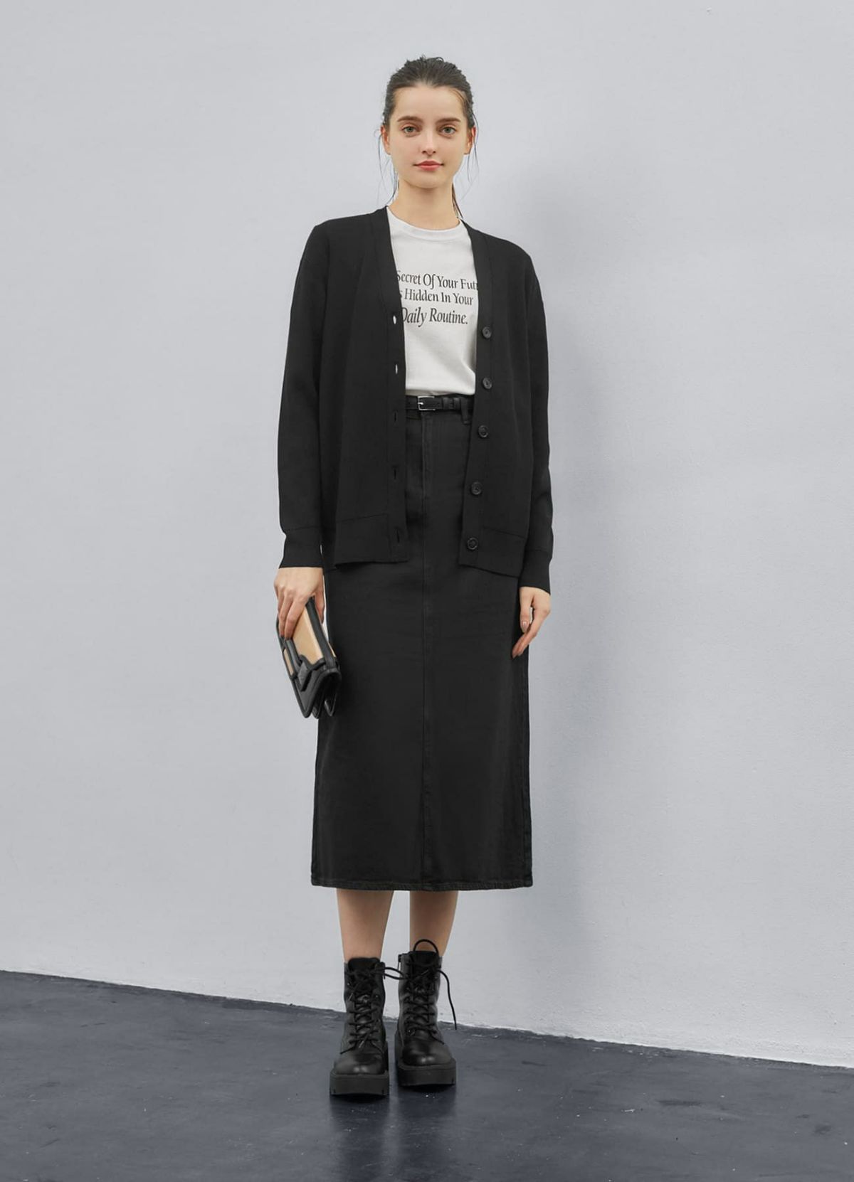 着用イメージ 173cm ブラック