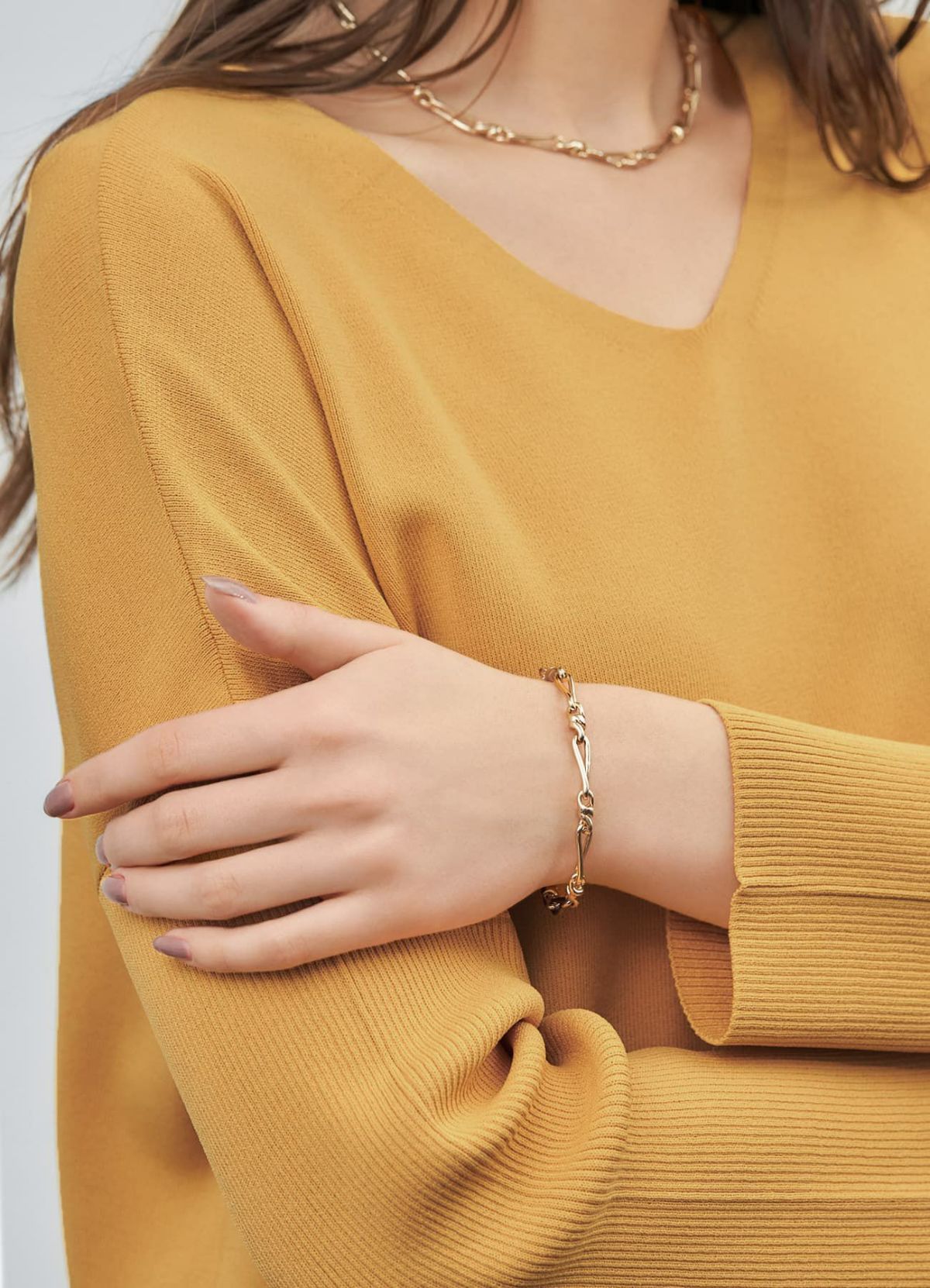 着用イメージ 173cm ゴールド