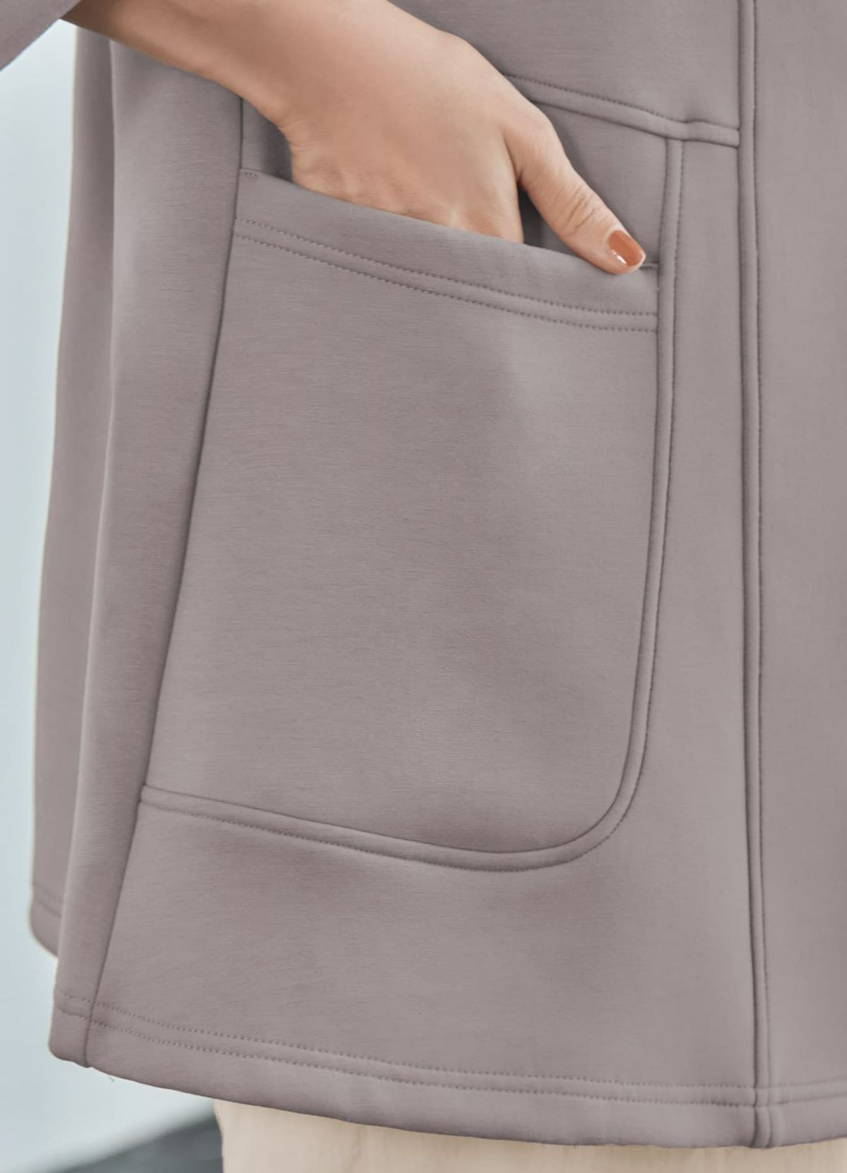 着用イメージ 165cm モカグレー