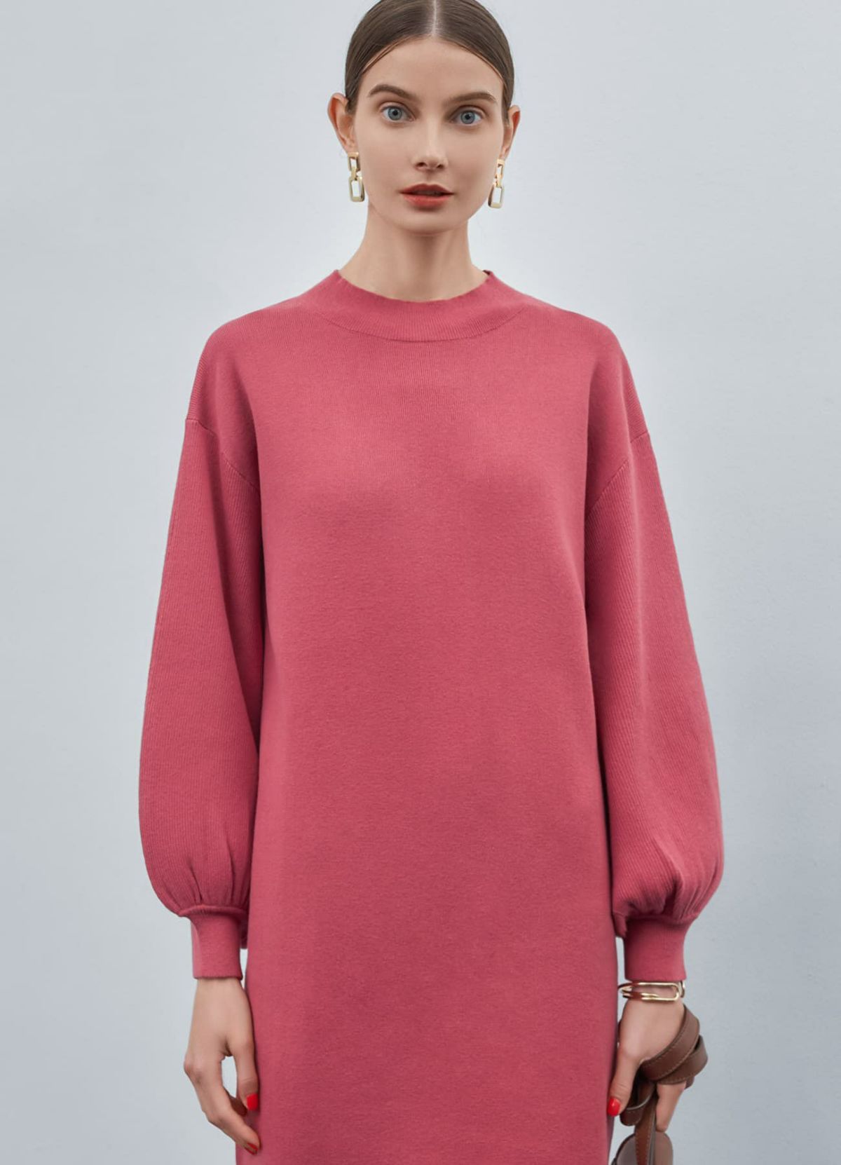 着用イメージ 173cm ピンク