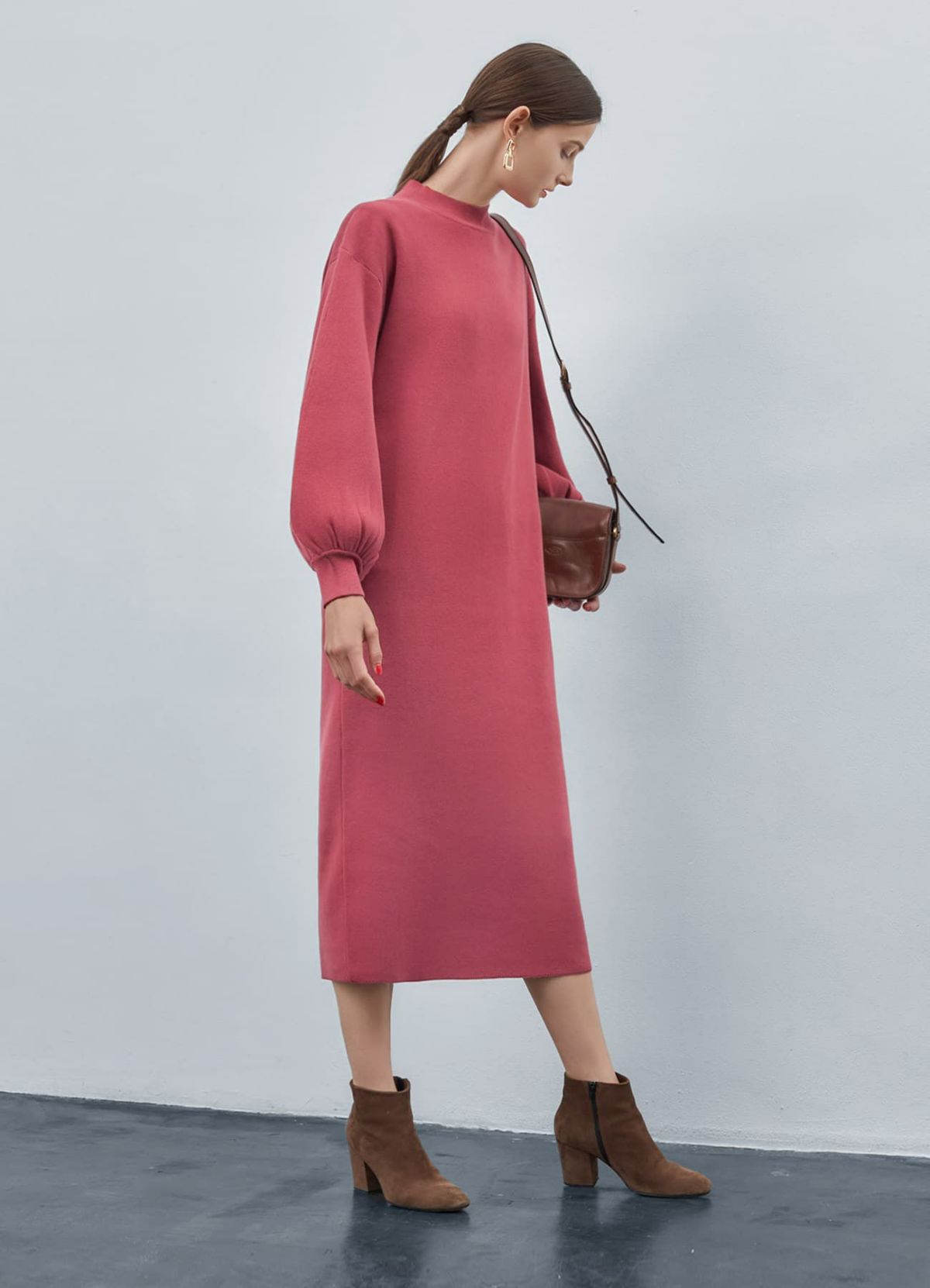 着用イメージ 173cm ピンク