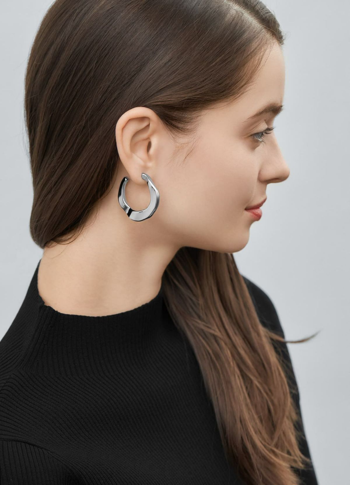 着用イメージ 173cm シルバー