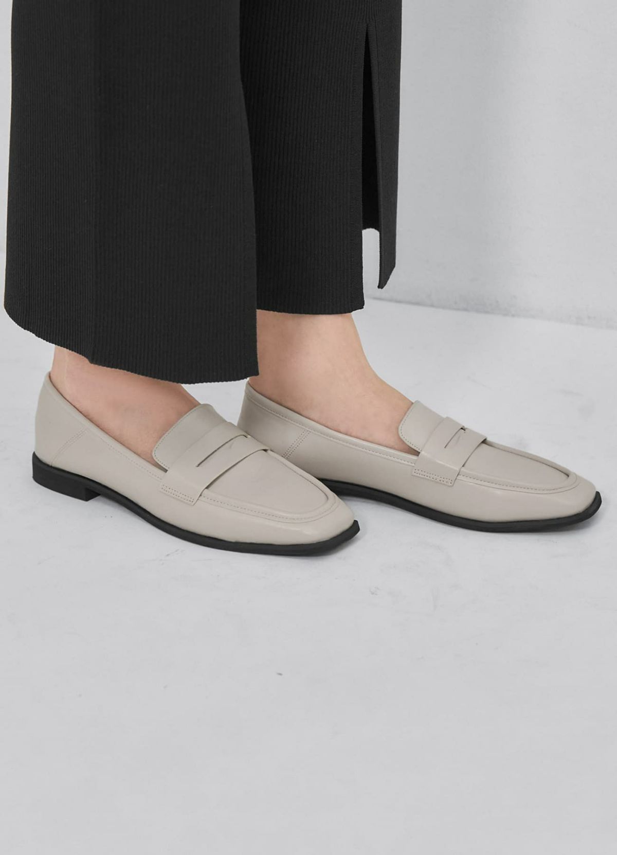 着用イメージ 173cm グレイッシュホワイト