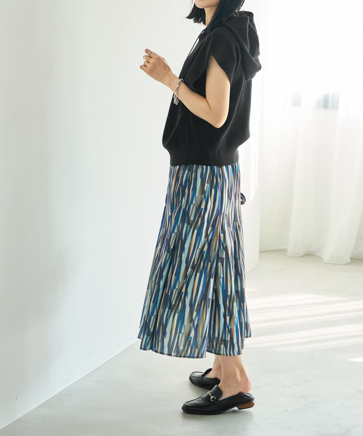 着用イメージ 164cm 02サイズ ブルーミックス