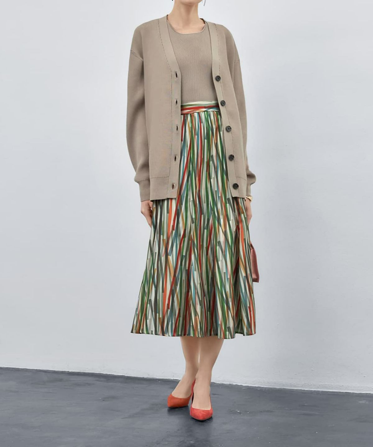 着用イメージ 173cm 02サイズ グリーンミックス